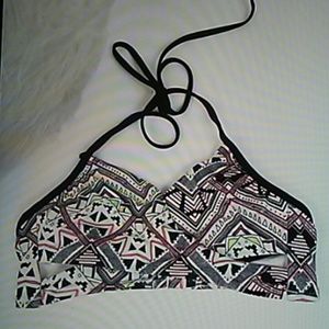 PINK AZTEC SWIM BIKINI TOP XS